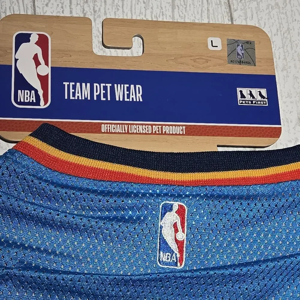 NWT Pets First NBA Oklahoma City Thunder Dog Jersey, Size LARGE 22-26